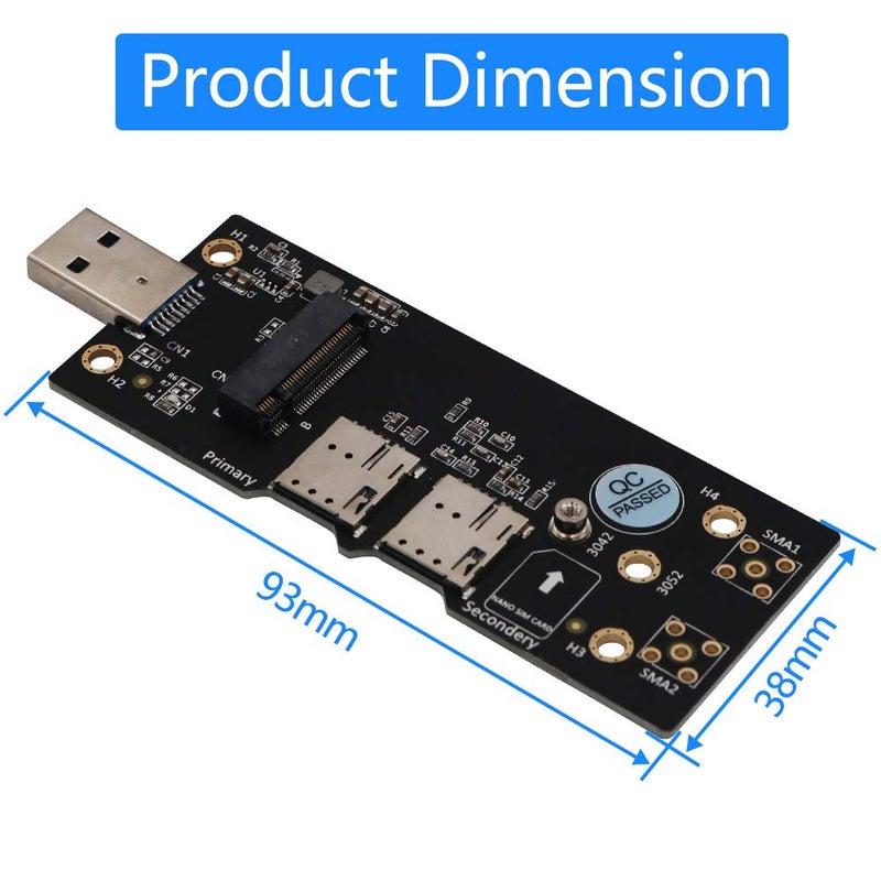 SUPERPLUS NGFF(M.2) to USB 3.0 Adapter with Dual Nano SIM Card Slot for 3G/4G/5G Module - Image 5